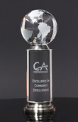 Crystal Cylinder Globe Award 8A