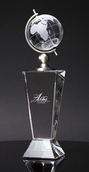 Revolving Crystal Globe Award  LargeTrapezium 4A