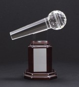 Crystal Microphone Award Trophy  40C
